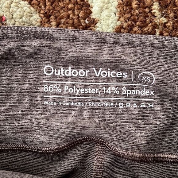 EUC OUTDOOR VOICES TRI TONE 7/8 LEGGINGS XS - Picture 5 of 6